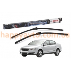 Комплект дворников на Volkswagen Passat B6 2005-2010 — Bosch AeroTwin
